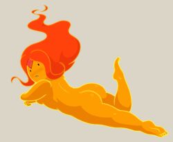 1girls accurate_art_style adventure_time back_view completely_nude completely_nude_female female female_only flame_princess full_body naked naked_female solo solo_female