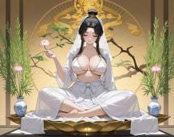 ai_generated artistic asian avalokitesvara bare_body bare_skin bodhisattva breasts buddhism buddhist close-up_pussy curvy detailed_breasts detailed_buttocks detailed_nipples detailed_pussy detailed_vulva detailed_yoni devotional divine eastern ethereal feminine full_buttocks full_nudity graceful guan_yin guanyin holy implied_sex large_breasts large_buttocks long_hair nude pussy pussy_juice quan_yin religious religious_eroticism reverence sacred serene spiritual spiritualism