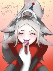 dya_rikku_(vtuber) face_markings female fox_ears red_eyes skin_tight virtual_youtuber vyugen white_hair