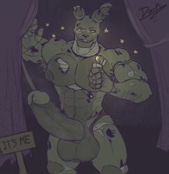 1boy anthro beefy big_penis cocky daddy dark_wolf erection five_nights_at_freddy's fnaf furry furry_only heavy_balls humanoid looking_at_viewer male male_only manly muscular muscular_male penis rabbit scottgames solo solo_focus springtrap springtrap_(fnaf) tough_guy