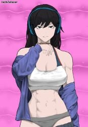 beelce beelce_minita beelceteam beelceverse black_hair hourglass_figure jackreaper long_hair tomboy toned toned_female twitch youtube youtube_hispanic