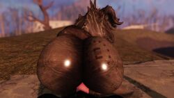 16:9 3d 3d_(artwork) anal_sex animated anthro ass back_view backsack bethesda_softworks bouncing_butt deathclaw faceless_male fallout from_behind gay glistening_body hi_res horns jiggling_butt looking_back male male/male male_only monster no_sound nude penetration penis post_apocalyptic reptile roblox roblox_(medium) scalie sex short_playtime tagme tail tail_aside tattoo video willie_piv