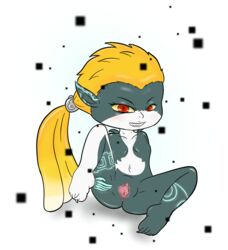 1girls bluelimelight female female_only imp_midna midna solo spread_legs spread_pussy tagme the_legend_of_zelda twilight_princess