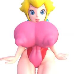 3d 3d_animation animated big_ass big_breasts breasts casual casual_nudity clothed female female_only huge_ass huge_breasts hyper hyper_breasts hyper_hips large_breasts mario_(series) mario_and_sonic_at_the_olympic_games massive_breasts nintendo nipples_visible_through_clothing no_bra no_underwear princess_peach shocking_(artist) shorter_than_10_seconds sideass tagme tiny_waist top_heavy video