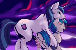 friendship_is_magic my_little_pony ragingsemi shining_armor_(mlp) straight_hair vinyl_scratch_(mlp)