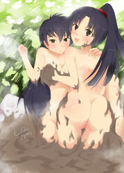 2012 ecchi-pantsu female higurashi_kagome inuyasha kagome_higurashi multiple_girls sango tagme yuri