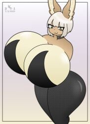 2025 big_breasts bimbo breasts_bigger_than_head bunny_girl dropedartist enormous_breasts female female_only furry furry_female furry_only huge_breasts looking_at_viewer made_in_abyss nanachi self_upload smile smiling smiling_at_viewer thick thick_legs thick_thighs