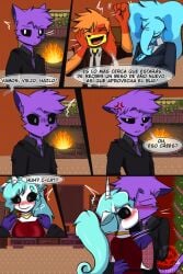 anthro anthro_on_anthro bassilixxx23 catnap catnap_(poppy_playtime) comic crafty_corn craftycorn critters_(poppy_playtime) poppy_playtime smiling_critters