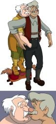 beauty_and_the_beast crossover elderly gay geppetto maurice_(beauty_and_the_beast) no_visible_genitalia pinocchio radical_jackal toony