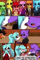 anthro anthro_on_anthro bassilixxx23 catnap catnap_(poppy_playtime) comic crafty_corn craftycorn critters_(poppy_playtime) poppy_playtime smiling_critters