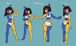1girl body ena_(series) ethossketches female hi_res highres new_artist panties solo tagme two_tone_body