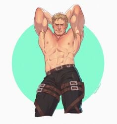 reiner braun from attack on titan by thedamnthinguy