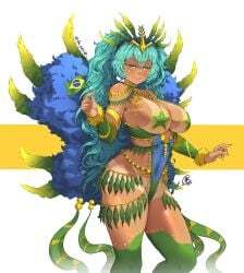 1girls artist_name artist_signature athletic_female bare_legs bikini bikini_top blue_eyes blue_hair brazil brazili brazilian brazilian_female brazilian_miku carnival carnival_outfit flower_in_hair gigantic_breasts hatsune_miku huge_breasts huge_thighs jk_arts07 latin_american_hatsune_miku_(meme) long_hair massive_breasts solo_female sweat sweatdrop tan-skinned_female tan_body tanned_female tanned_skin thick_thighs thighs twintails very_long_hair vocaloid volleyball voluptuous voluptuous_female