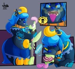 2boys bad_breath big_bulge big_lips blue_eyeshadow blue_hair bulge chubby chubby_anthro chubby_belly chubby_male closed_eyes domination earrings eyeshadow femboy femboy_on_male furry furry_male gay holding_partner jamearts jimmy’s_sloppy_life jimmy_(jamearts) king kissing kissing lips moon_symbol mwah saliva scalie scalie_male size_difference smelling smooch yellow_eyes