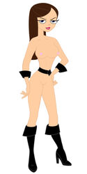 accurate_art_style brown_hair disney disney_channel disney_xd fitzoblong high_heel_boots high_heels nipples phineas_and_ferb tagme vanessa_doofenshmirtz white_background white_female xaira_lu