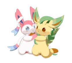 eeveelution generation_4_pokemon generation_6_pokemon leafeon nintendo pokemon pokemon_(species) schnecken sylveon tagme