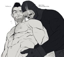 beard bonjourdraws call_of_duty call_of_duty_modern_warfare_2_(2022) gay ghost_(modern_warfare_2) hairy hairy_male john_mactavish male male_only mask masked masked_male mohawk mohawk_(hairstyle) muscular muscular_male scottish simon_riley soap_(modern_warfare_2)