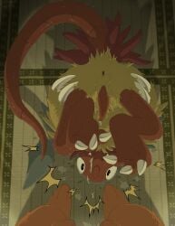 absurd_res aerial_explorer_archen anus archen ass blush blush_lines bodily_fluids buizel caught_in_the_act caught_masturbating caught_off_guard claws cum cum_drip cum_on_face cum_on_penis dripping duo embarrassed first_person_view fossil_pokemon generation_4_pokemon generation_5_pokemon genital_fluids genitals hi_res looking_at_viewer lying lying_on_ground male male/male marine_explorer_buizel masturbation nintendo on_back on_ground open_mouth penis pokemon pokemon_(species) pokemon_mystery_dungeon presenting presenting_anus presenting_hindquarters qrnrr saliva saliva_string spike_chunsoft surprise surprised_expression sweat sweatdrop tail