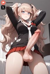 1futa ai_generated blonde_hair blonde_hair blue_eyes breasts cock colored danganronpa dick erection futa_only futanari futanari futanari/female light_skin light_skinned_futanari long_hair nickythecreator penis sexy sexy_body sexy_pose testicles uncensored veiny_penis