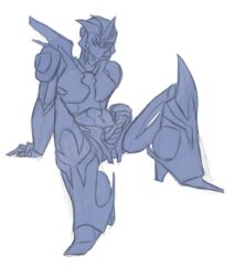 1boy 2d arcee arcee_(prime) azlyn_(artist) femboy femboy_only genderswap genderswap_(ftm) male male_only monochrome penis robot robot_boy robot_penis rule_63 sketch solo tagme transformers transformers_prime