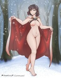 1girls areolae bare_arms bare_legs bare_thighs barefeet barefoot belly_button black_and_red_hair breasts cape cloak cloak_only comission feet female forest functional_nudity functionally_naked functionally_nude functionally_nude_female grey_eyes milf naked naked_female nipples nude nude_female onionfairy99 onionfairylewds pale-skinned_female pale_skin patreon_logo patreon_username pink_nipples pinup pinup_pose pussy red_hair red_hair rooster_teeth rwby seductive seductive_eyes seductive_look seductive_pose seductive_smile short_hair silver_eyes smile smiling snow snowing solo solo_female solo_focus summer_rose tree trees vagina viz_media winter