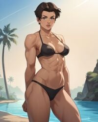 abs ai_generated alien alien_girl anissa ass big_ass big_breasts breasts invincible invincible_(comics) muscular muscular_female thick_thighs thunder_thighs viltrumite wide_hips