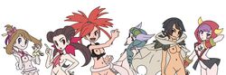 6girls black_hair bottomless breasts brown_hair candela_(pokémon) courtney_(pokemon) courtney_(pokemon_oras) dark-skinned_female dark_skin edit eyelashes female female_only flannery_(pokemon) flannery_(pokemon_oras) grey_eyes gym_leader holding human human_only long_hair looking_at_viewer may_(pokemon) may_(pokemon_oras) multiple_girls nintendo nipples nude_filter open_mouth poke_ball pokemon pokemon_oras ponytail purple_eyes purple_hair pussy red_eyes roxanne_(pokemon) roxanne_(pokemon_oras) short_hair smile winona_(pokemon) winona_(pokemon_oras) zinnia_(pokemon)