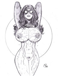 avengers black_and_white jessica_drew marvel michael_powell sketch spider-man_(series) spider-woman