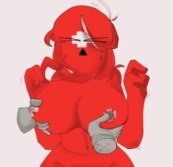 big_breasts boob_grab boob_squish boobs breast_play countryhumans countryhumans_girl female female_focus groping groping_breasts nervous nude_female switzerland_(countryhumans) tagme