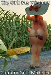 3d_(artwork) animal_genitalia animal_penis anthro ass biceps big_breasts blender_(software) bodily_fluids bonnie_bovine bonnie_bovine_(character) bovid bovine breasts corn country_girl country_girls_make_do country_road digital_media_(artwork) dirt equine_genitalia equine_penis food genitals herm hi_res hooves intersex mammal meme penis plant sex_toy solo sunset tail thick_thighs yabalbes