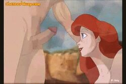 1boy 1girls animated ariel ariel_(the_little_mermaid) assisted_undressing cartoonvalley.com disney disney_prince disney_princess female gif helg light-skinned_female light-skinned_male light_skin lowres male medium_breasts nipples prince_eric red_hair redhead side_view sideboob straight_hair stripping the_little_mermaid the_little_mermaid_(1989_film)