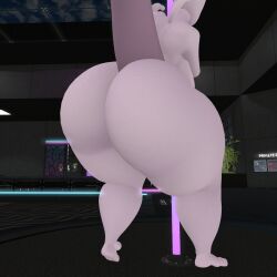 3d big_ass big_breasts breasts bubble_butt female ferialexonar huge_ass huge_breasts mewtwo nintendo pokemon pokemon_(species) second_life thick_thighs wide_hips