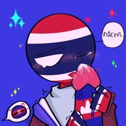 (red_skin blue_dick) cambodia_(countryhumans) countryhumans gay non-human non-human_only sucking_penis thailand_(countryhumans) toony