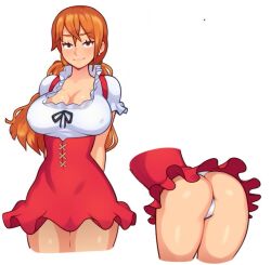 cleavage female female_only nami nami_(one_piece) one_piece post-timeskip stinkstonegames twintails