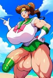 1futa ai_generated balls big_areola big_balls big_breasts big_penis big_testicles bishoujo_senshi_sailor_moon breasts brown_hair clothing dickgirl erect_penis erection futa_only futanari futanurse gigantic_breasts green_eyes huge_balls huge_breasts huge_cock huge_testicles intersex large_areolae large_balls large_breasts large_penis large_testicles light-skinned_futanari light_skin long_hair long_penis makoto_kino mostly_nude penis sailor_jupiter scrotum skirt solo_futa testicles uncensored veiny_penis