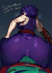 1boy 1girls ass_focus bathsalts bathsalts1 big_ass big_butt boku_no_hero_academia butt_focus deku female female_focus huge_ass huge_butt izuku_midoriya izuku_midoriya_(hero_outfit) kaina_tsutsumi lady_nagant large_ass large_butt light-skinned_female light_skin looking_back male male_pov midoriya_izuku midoriya_izuku_(hero_outfit) muscular muscular_arms muscular_back muscular_female my_hero_academia older_female panties_bulge pov pov_male purple_eyes short_hair tsutsumi_kaina two_tone_hair