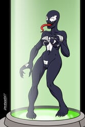 1girls breast_grab breasts claws color corruption doomington female female_only front_view long_tongue marvel nipples nude open_mouth pussy rule_63 sharp_claws she-venom solo spider-man_(series) spread_legs standing symbiote tongue tongue_out uncensored venom vulva wide_hips