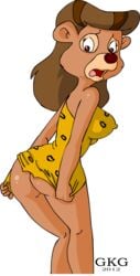 anthro ass bear disney female female_only fur furry gkg mammal no_panties rebecca_cunningham solo talespin