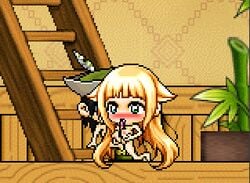 accurate_art_style bowman_(maplestory) long_hair maplestory paizuri pixel_art tagme