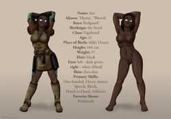 airie character_sheet redguard skyrim the_elder_scrolls