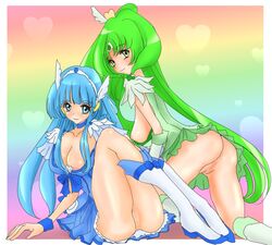 clothing dress large_breasts medium_breasts midorikawa_nao pretty_cure rav_(artist) reika_aoki smile_precure tagme