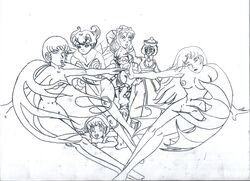 baby_bonnie_hood bee_girl blackhanyo bulleta catgirl darkstalkers felicia felicia_(darkstalkers) hsien_ko human jiangshi lei-lei lei_lei lilith_aensland monochrome morrigan_aensland q-bee sisters small_breasts succubus