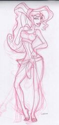 1futa disney futanari hercules_(disney) intersex juggy megara monochrome penis rough_sketch sketch solo_futa tagme