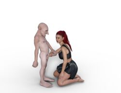 3d a_new_dawn female game_cg goblin goblin_male handjob holding_penis kneeling male tagme transparent_background whiteraven