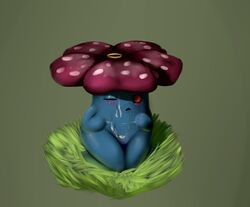 cum_on_face flora_fauna grey_background mystical plantpenetrator pokemon tagme vileplume