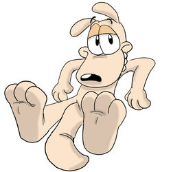 anthro foot_focus male male_foot_fetish male_only marsupial nickelodeon nude rocko rocko's_modern_life solo tagme wallaby white_background