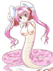 di_gi_charat lamia monster_girl naga no_arms purple_bonus scales solo usada_hikaru