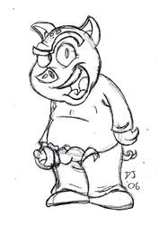 1boy 2006 anthro drawn_together dustindemon furry male male_only spanky_ham tagme