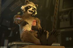 2024 3:2 3d_(artwork) 5_toes averyhyena balls big_penis claws digital_media_(artwork) erection feet feet_up foot_fetish foot_focus full_foot_pawpads fur genitals gesture guardians_of_the_galaxy hand_gesture hi_res hindpaw humanoid_genitalia humanoid_penis looking_at_viewer male mammal marvel masturbation nude paws penile penile_masturbation penis pointing pointing_at_self procyonid raccoon rocket_raccoon sitting solo source_filmmaker telltale toe_claws toes