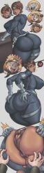 1boy 1girls ass ass_focus ass_grab avengers big_ass big_breasts big_butt bodysuit bubble_butt castleart crossover dark-skinned_female eastern_and_western_character erect_nipple erect_nipples erect_nipples_under_clothes exposed_ass groping groping_ass groping_butt groping_own_ass groping_self huge_ass light-skinned_female maria_hill maria_hill_(earth's_mightiest_heroes) marvel massive_ass naruto naruto_(series) nipple_bulge nipples nipples_visible_through_clothing ripped_bodysuit ripped_clothing s.h.i.e.l.d. the_avengers:_earth's_mightiest_heroes thick_ass thick_thighs tight_bodysuit tight_clothes tight_clothing uzumaki_naruto voluptuous voluptuous_female